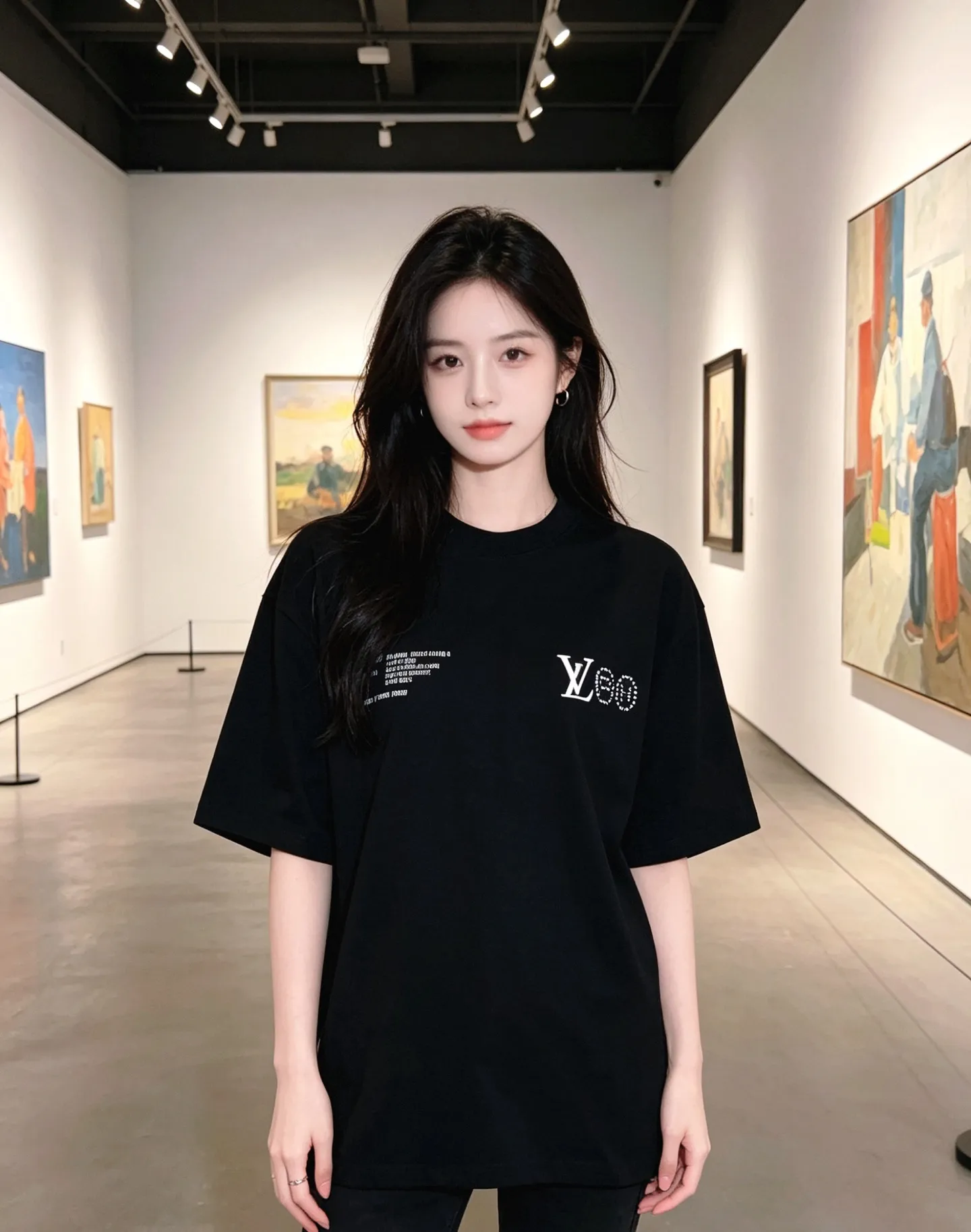 Louis Vuitton/Louis Vuitton small label silicone printed letters round neck short sleeves